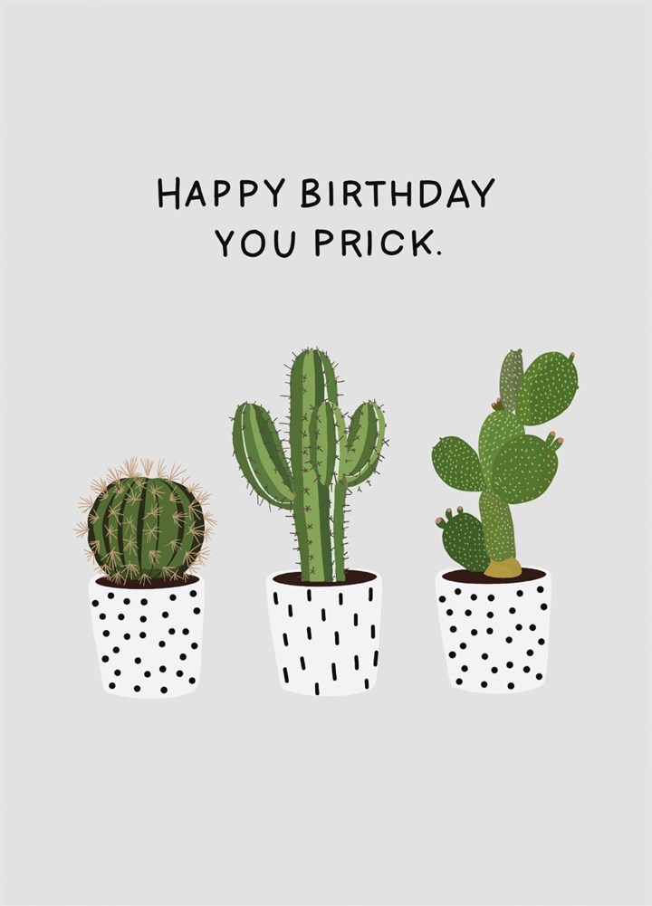 Happy Birthday You Prick! Card