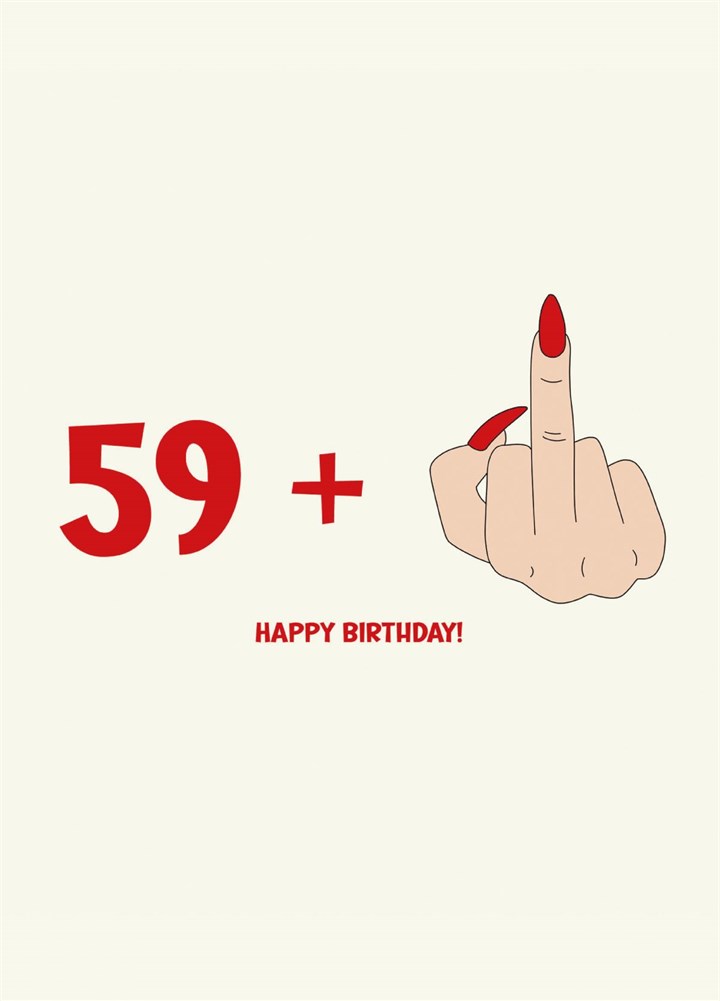 59+1 = 60th Birthday Card