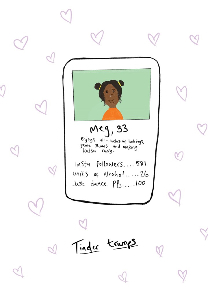 Tinder Meg Card