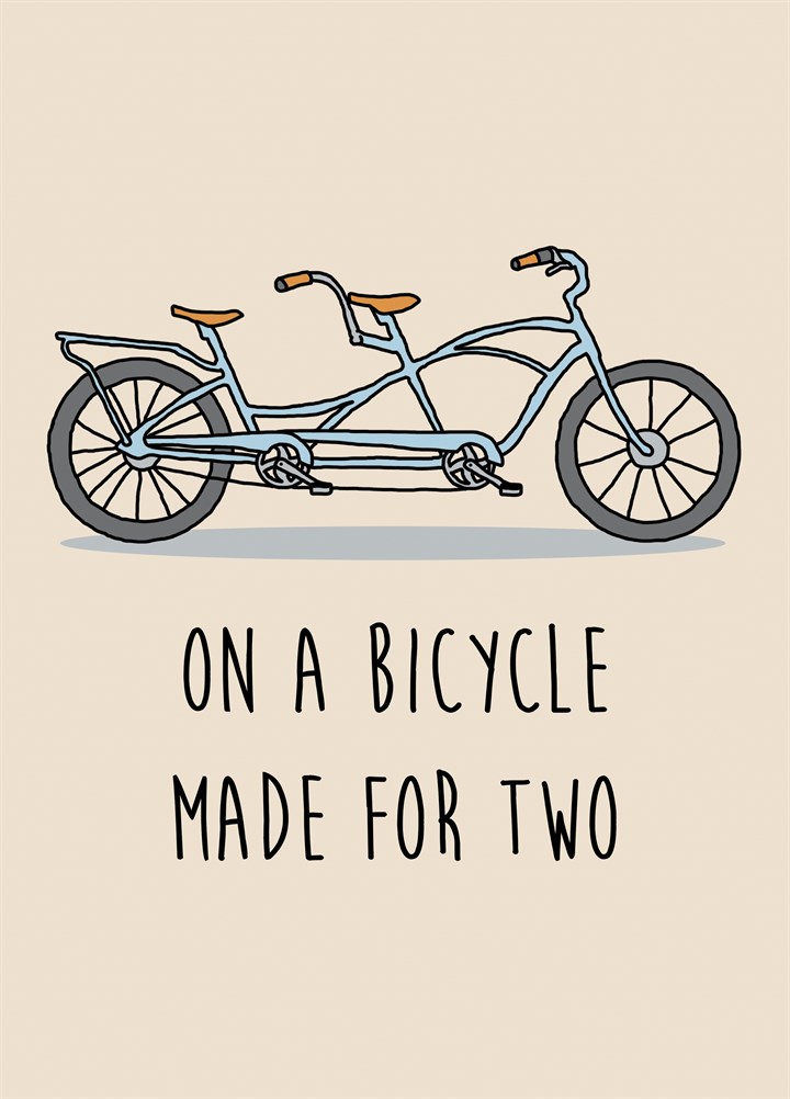 On A Bicycle Made For Two Card
