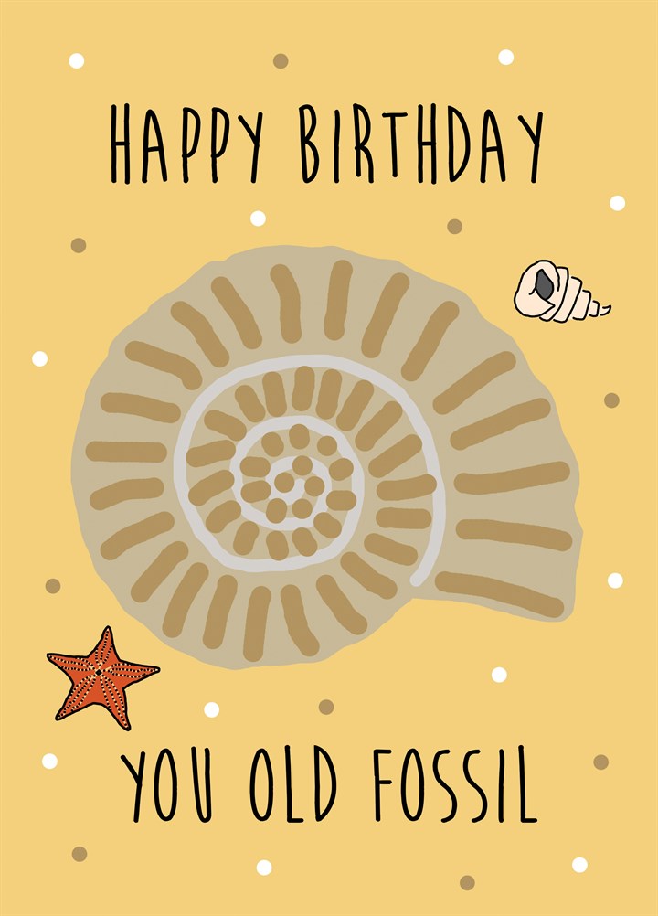 Happy Birthday You Old Fossil Card