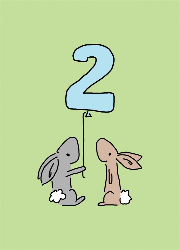 2nd Birthday Rabbit Card