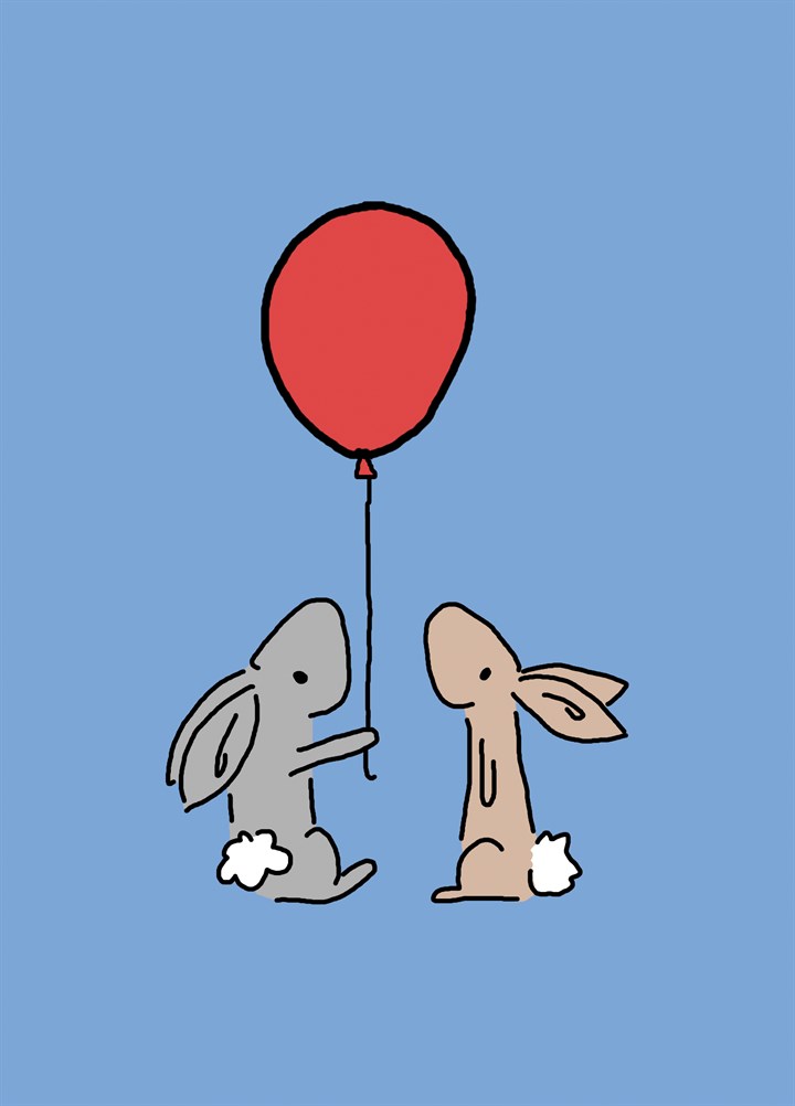 Rabbit Balloon Card