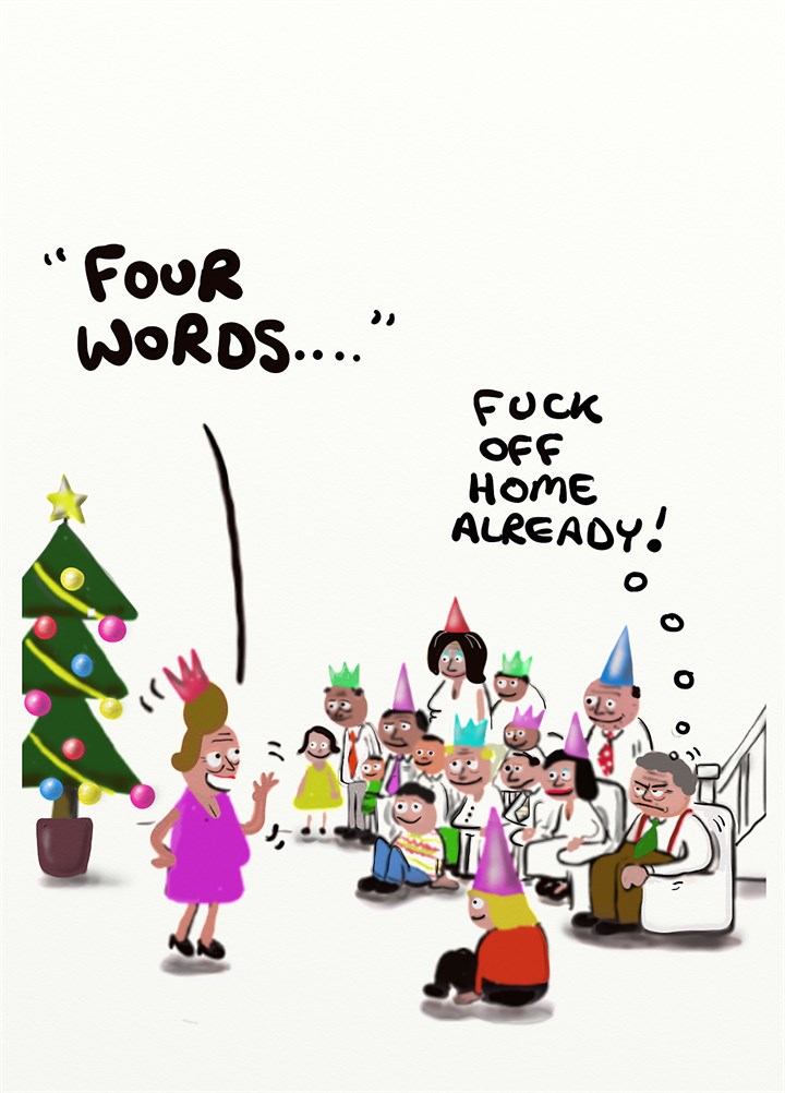 Four Words Card