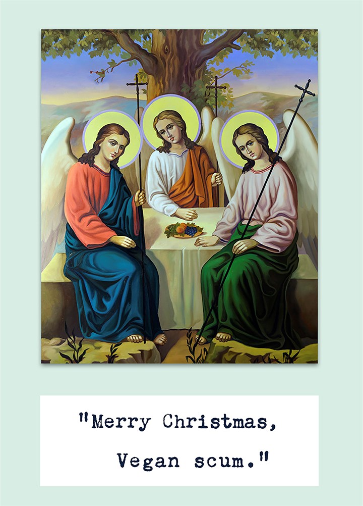 Merry Christmas Vegan Scum Card