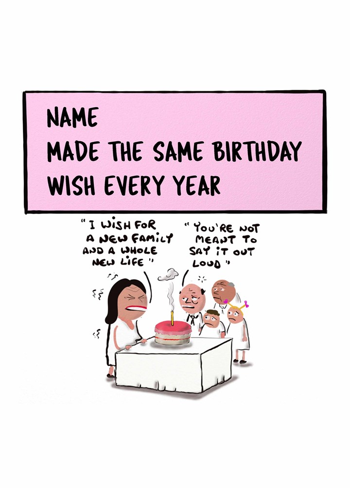 Same Wish Every Year Card