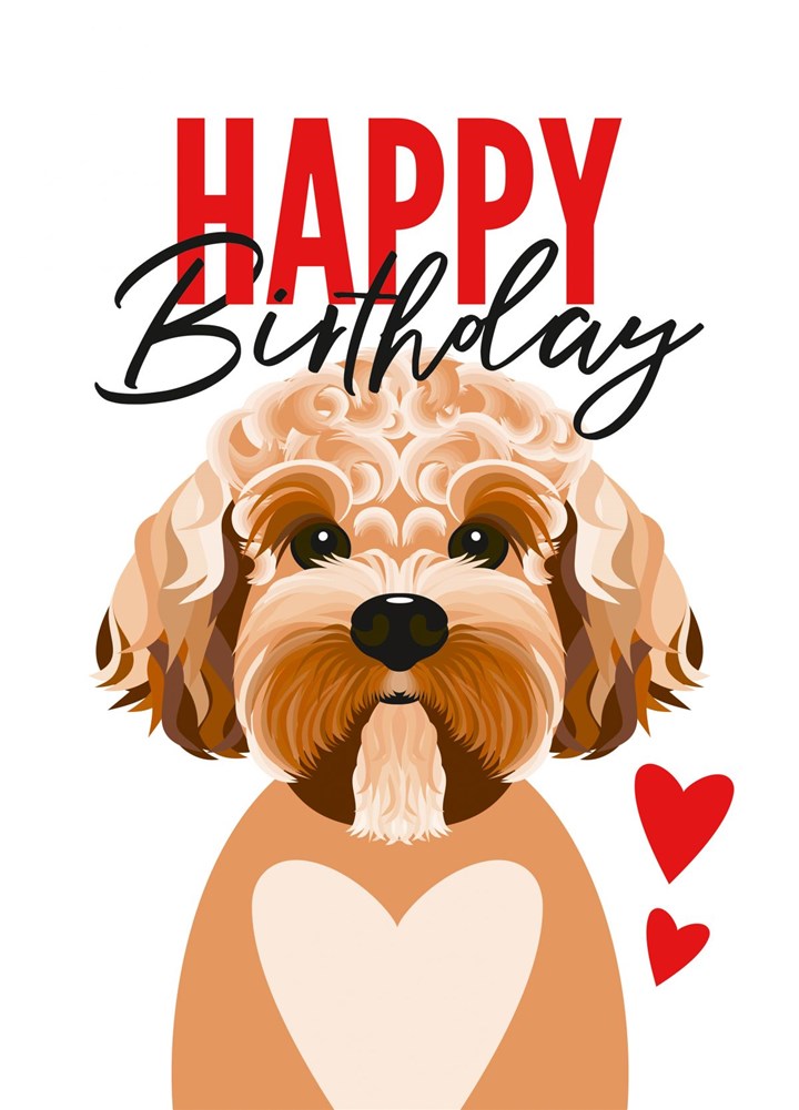 Cockapoo Dog Birthday Card