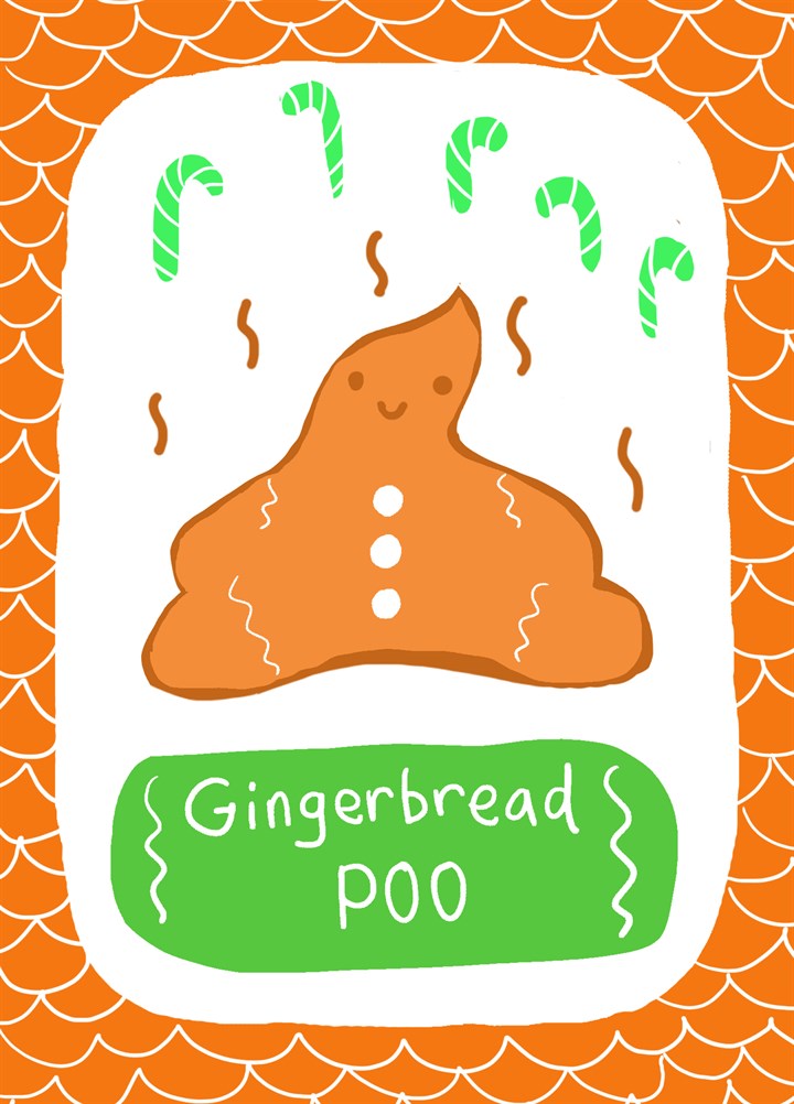 Gingerbread Poo Card