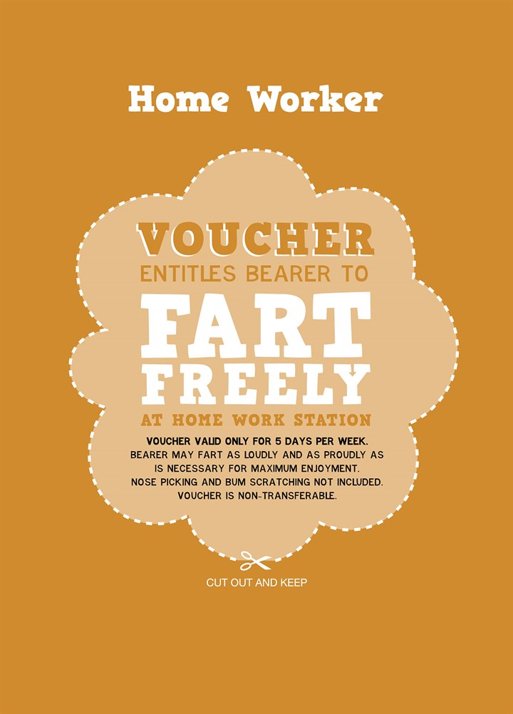 Fart Freely Voucher Card