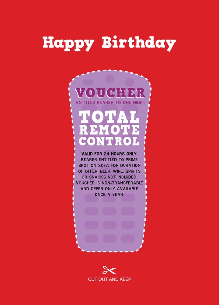 Total Remote Control Voucher Card