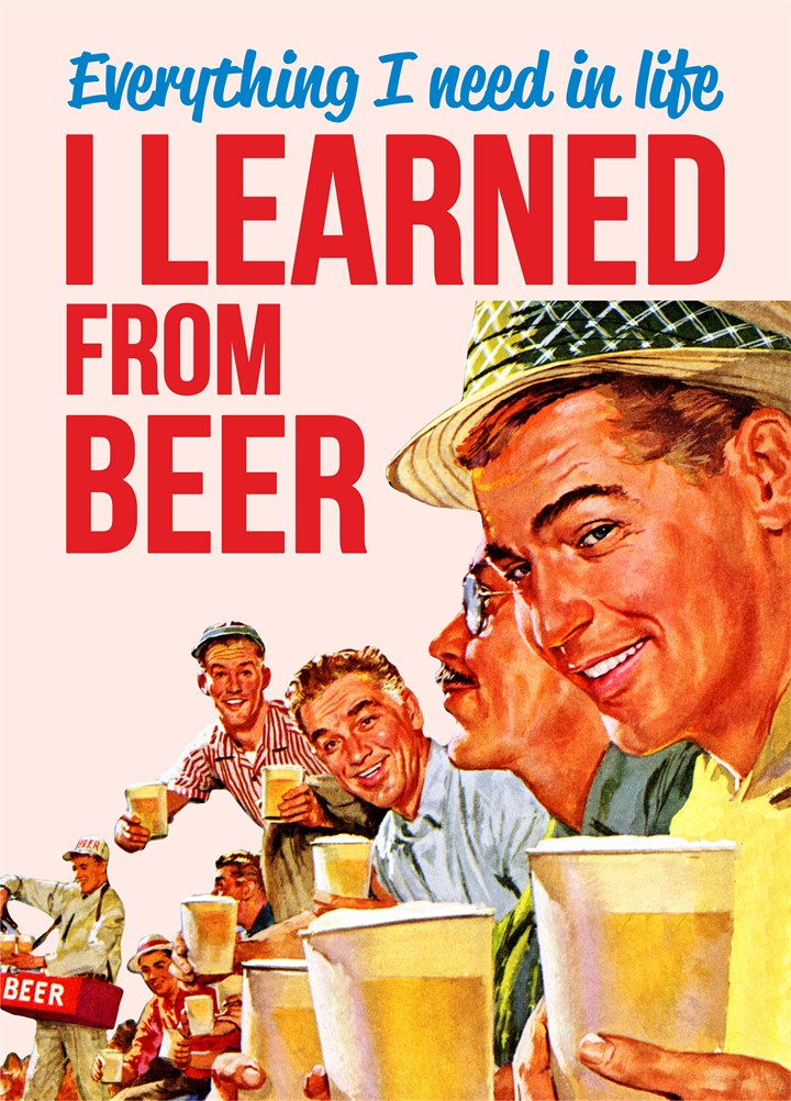 Learned From Beer Card