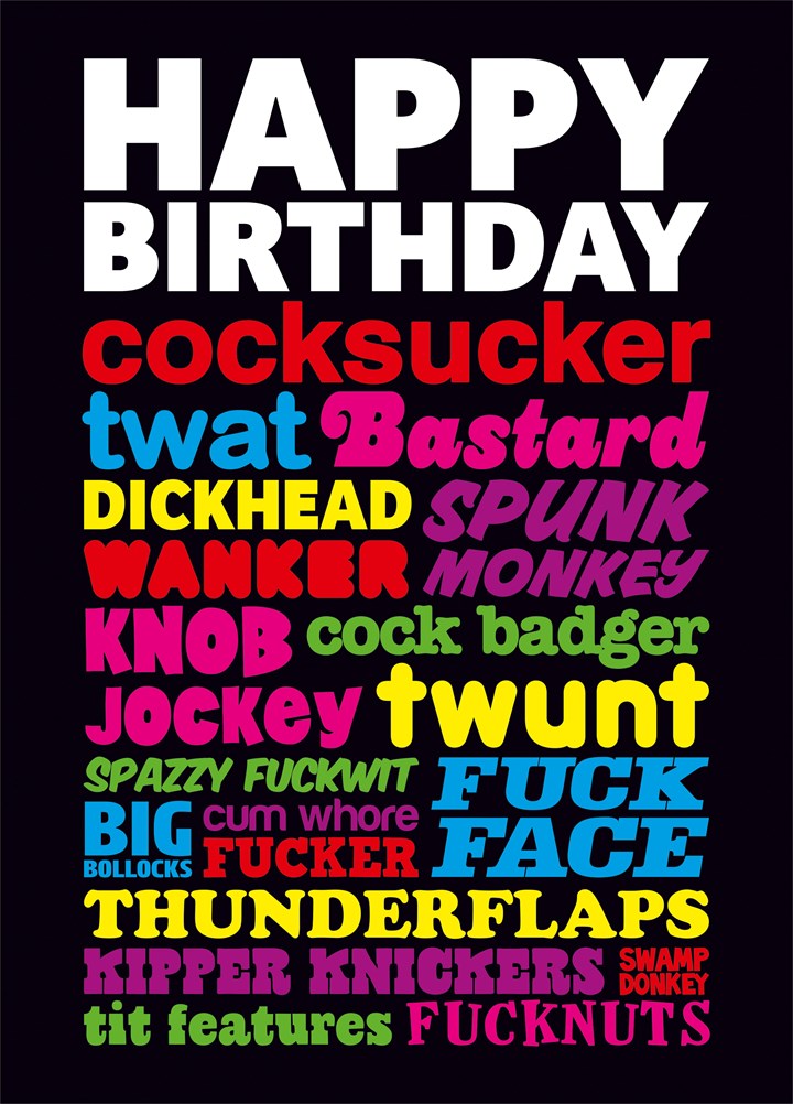 Happy Birthday Insults Card