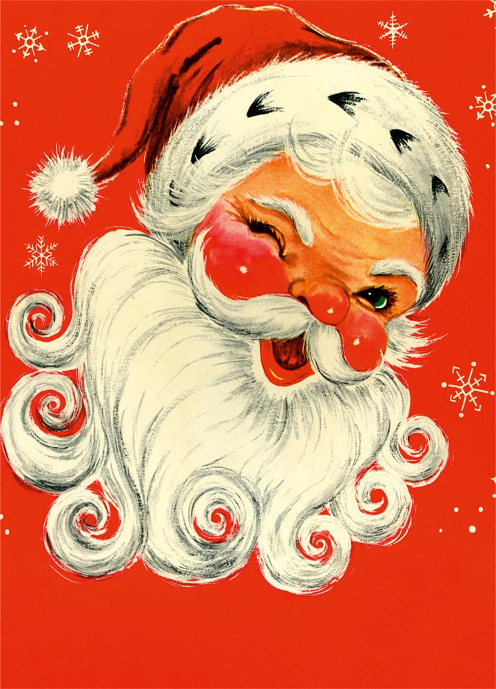 Rosy Cheeked Santa Card