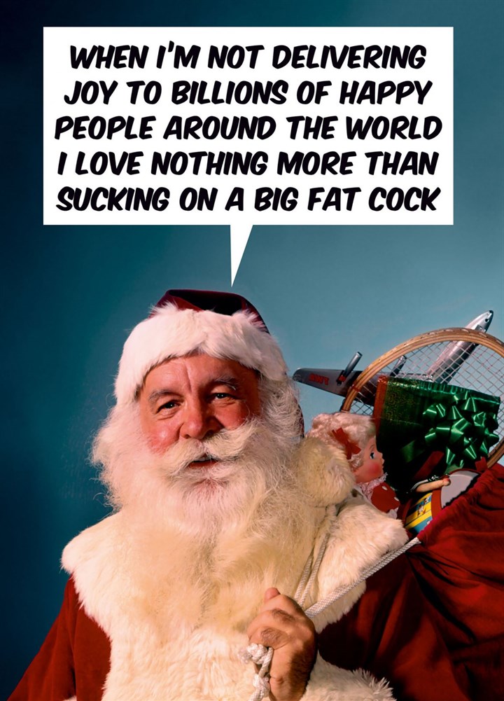 Rude Santa Christmas Card
