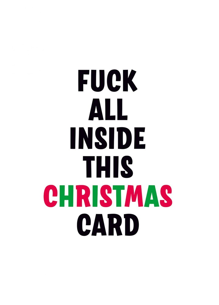 Fuck All Inside This Christmas Card