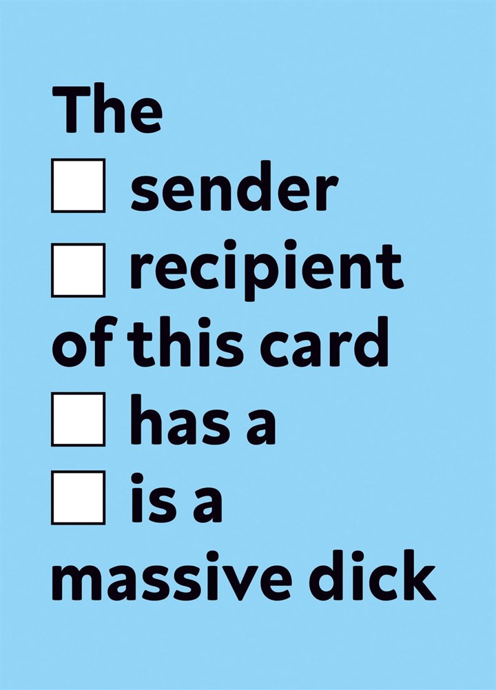 The Recipient Of This Card