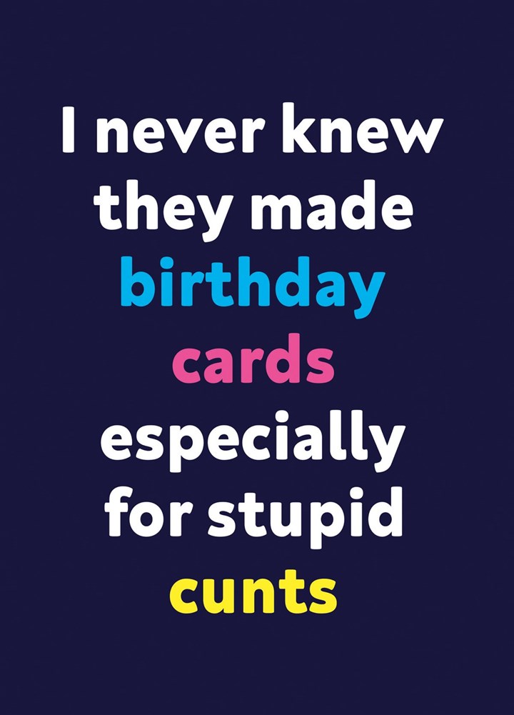 Birthday Card Especially For