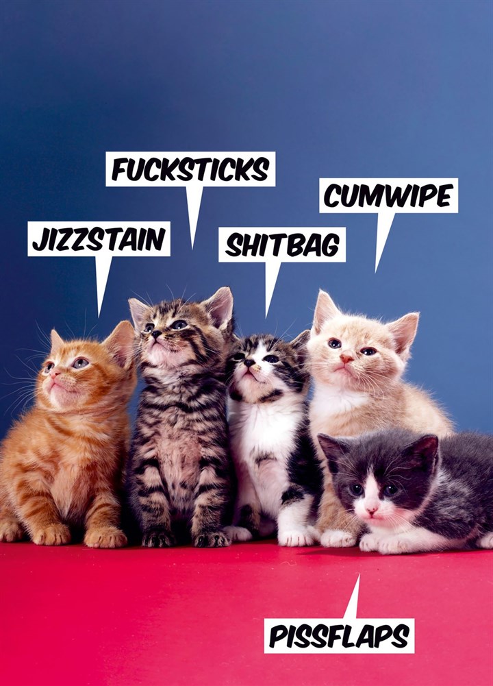 Swearing Cats Card