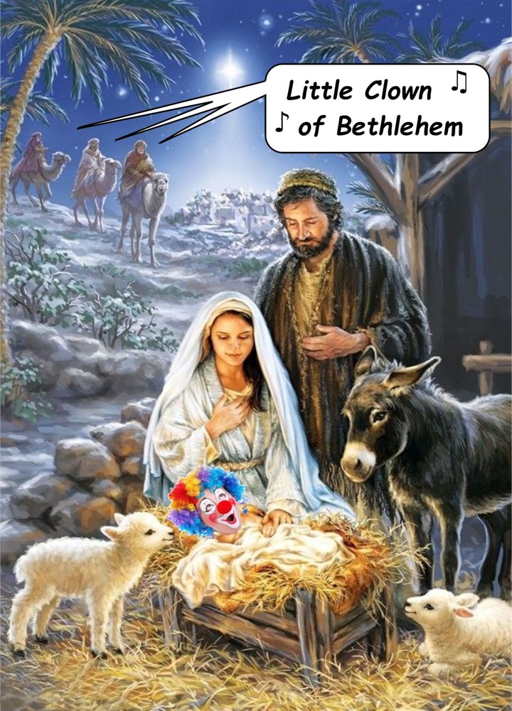 Little Clown Of Bethlehem Card