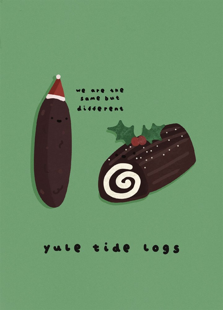 Yule Tide Logs Card