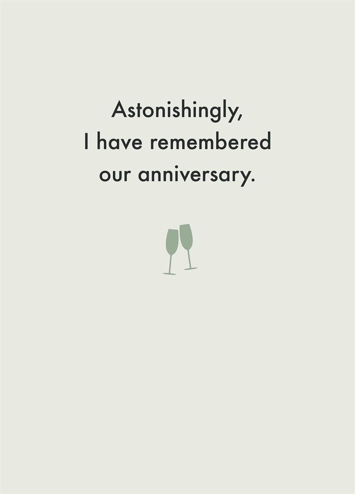 Remembered Our Anniversary Card