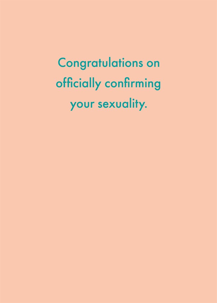 Congratulations On Officially  Coming Out Card