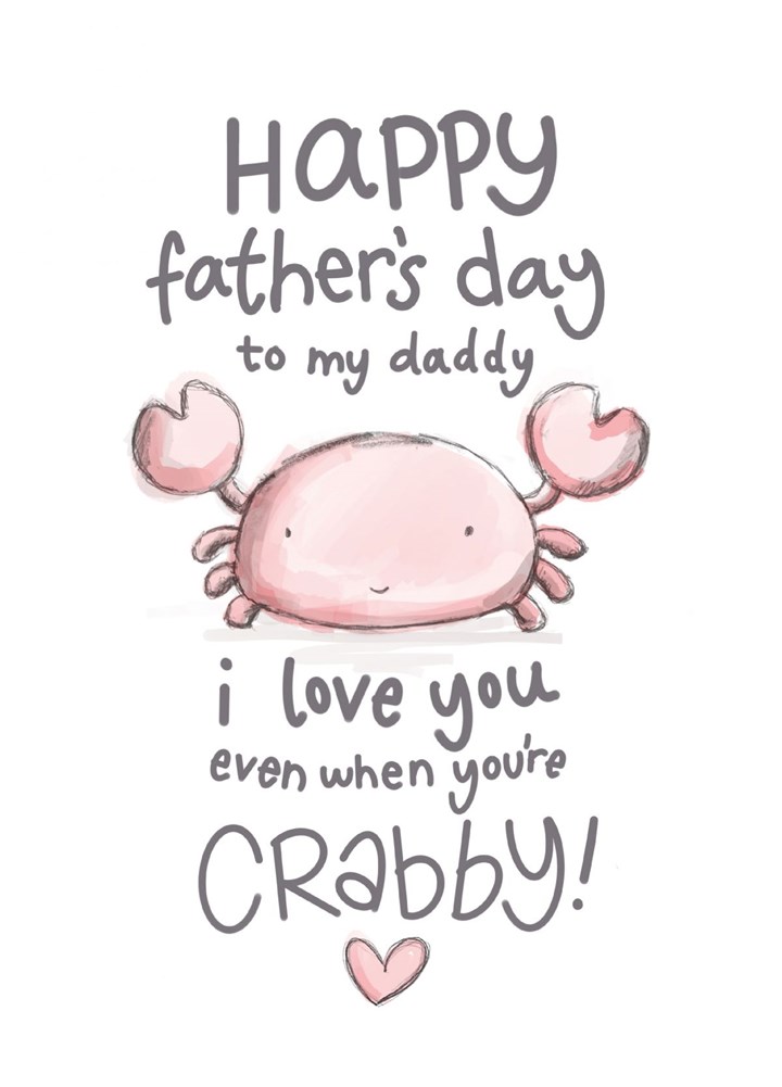 Fathers Day Crabby Card
