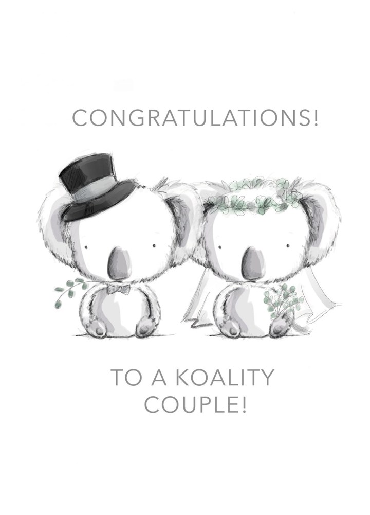 Mr + Mrs Koala Wedding! Card