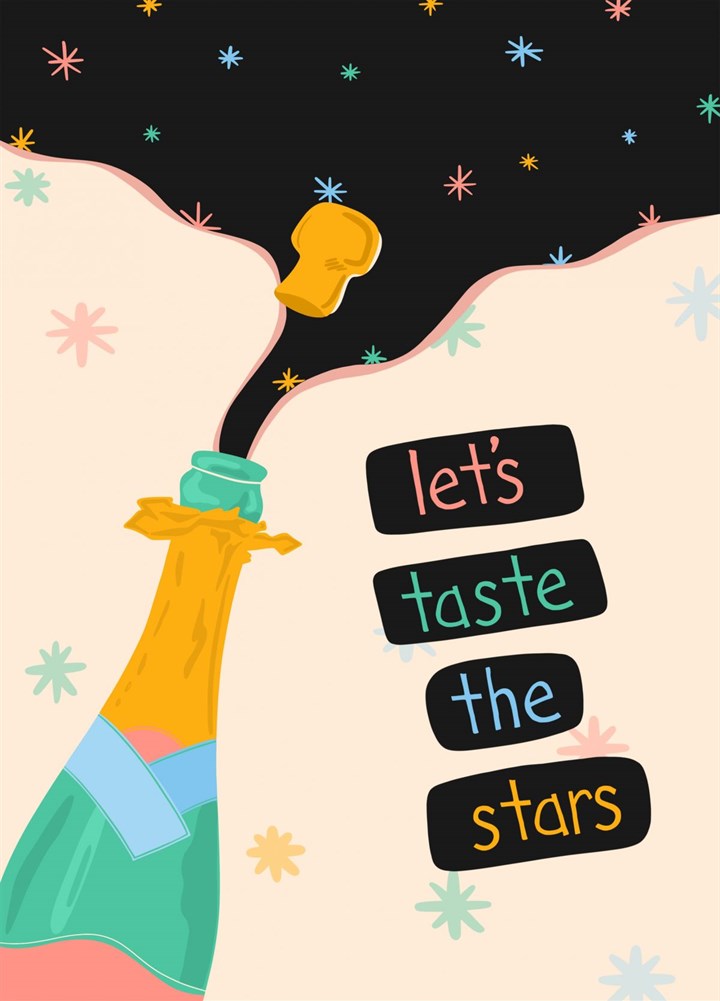 Taste The Stars - Champagne Style Card