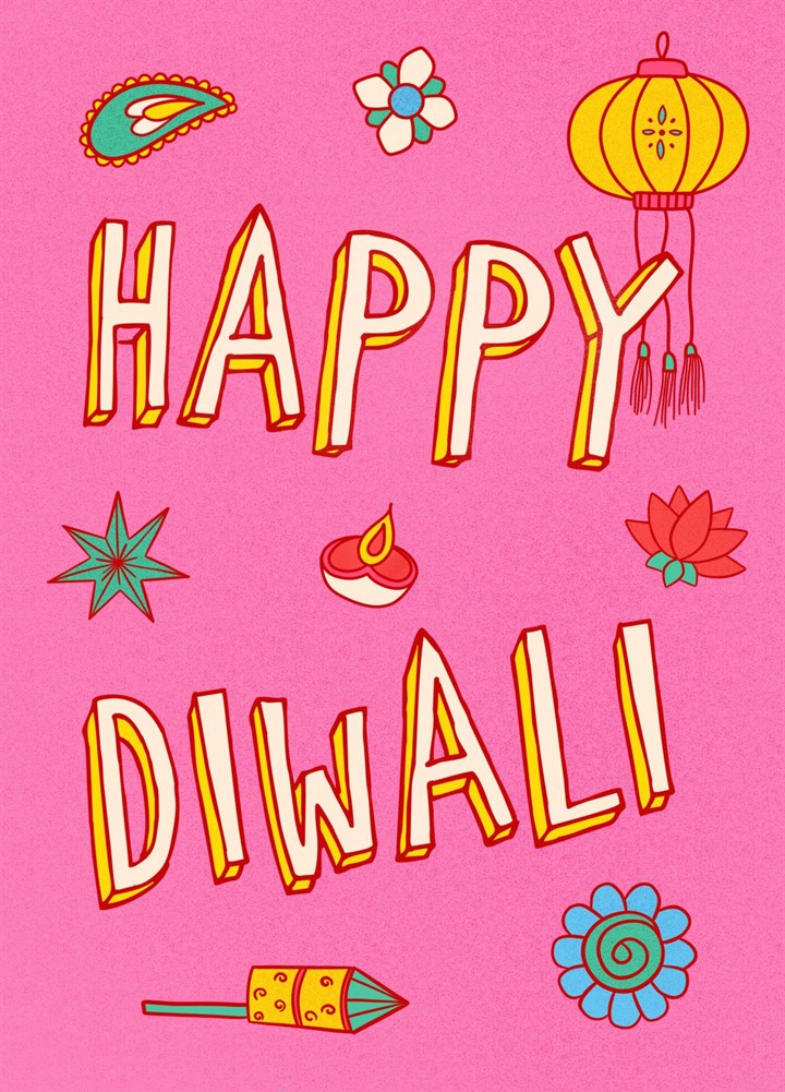 Happy Diwali Doodles Card