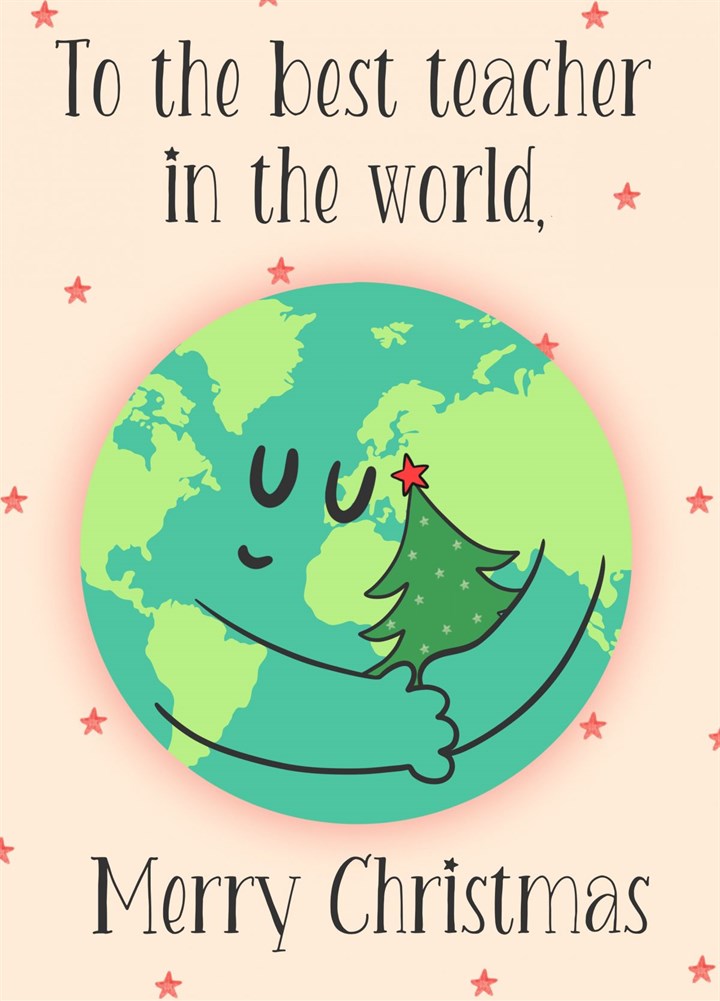 Best Teacher - Christmas Cuteness Card