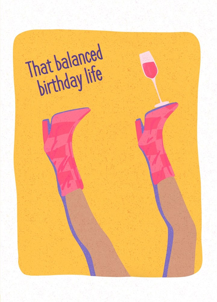 Balanced Birthday Life Card