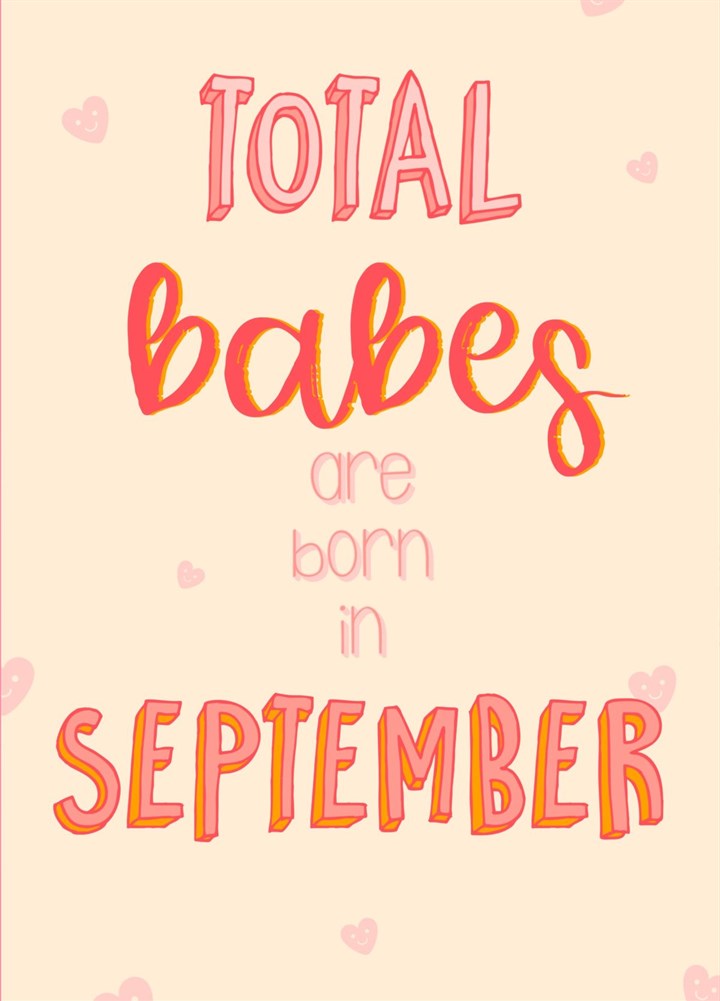 September Birthday Card For Total Babes