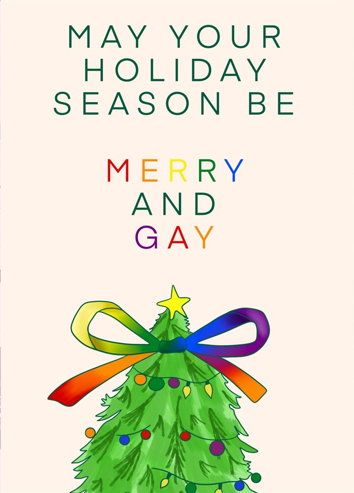 Merry & Gay Christmas Card Holiday Season