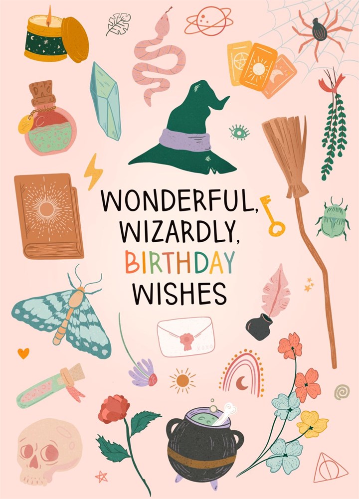 Wonderful Wizardly Birthday Wishes Card