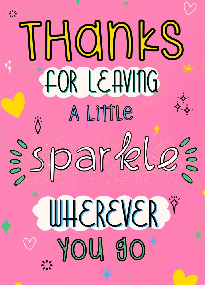 Leaving Sparkle - Thank You Card