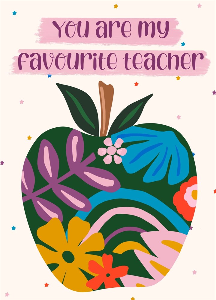 Pretty Favourite Teacher Card End Of Year Gratitude