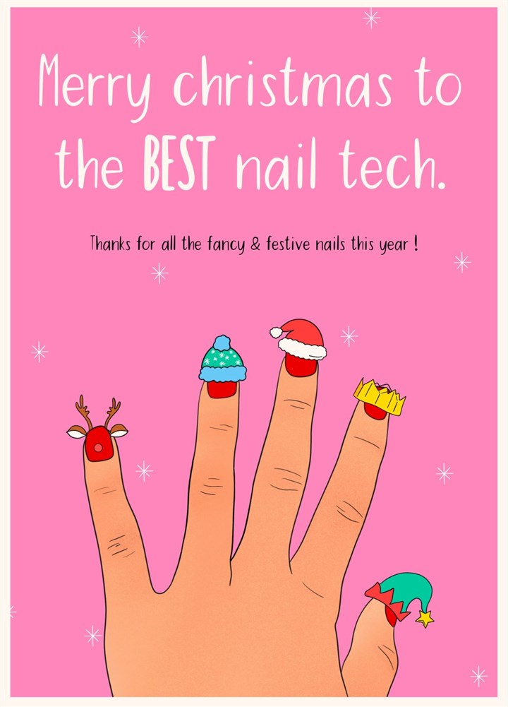 Festive & Fun Card - For Nail Technician