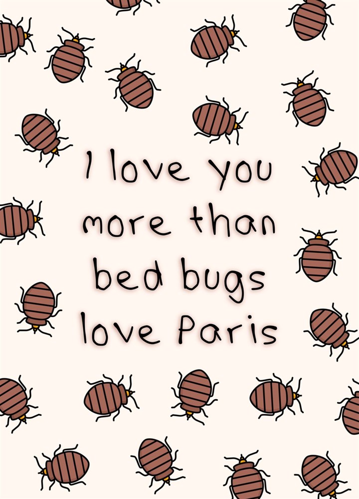 Bed Bug Love - Anniversary And Love Card