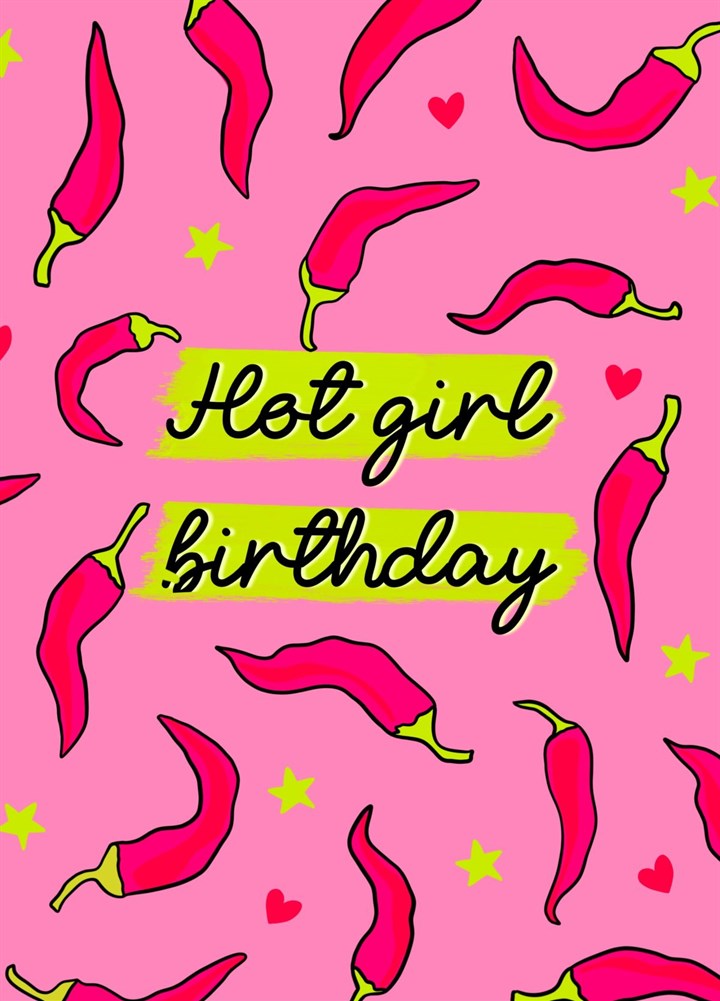 Hot Girl Birthday Card - For Bestie And Friends