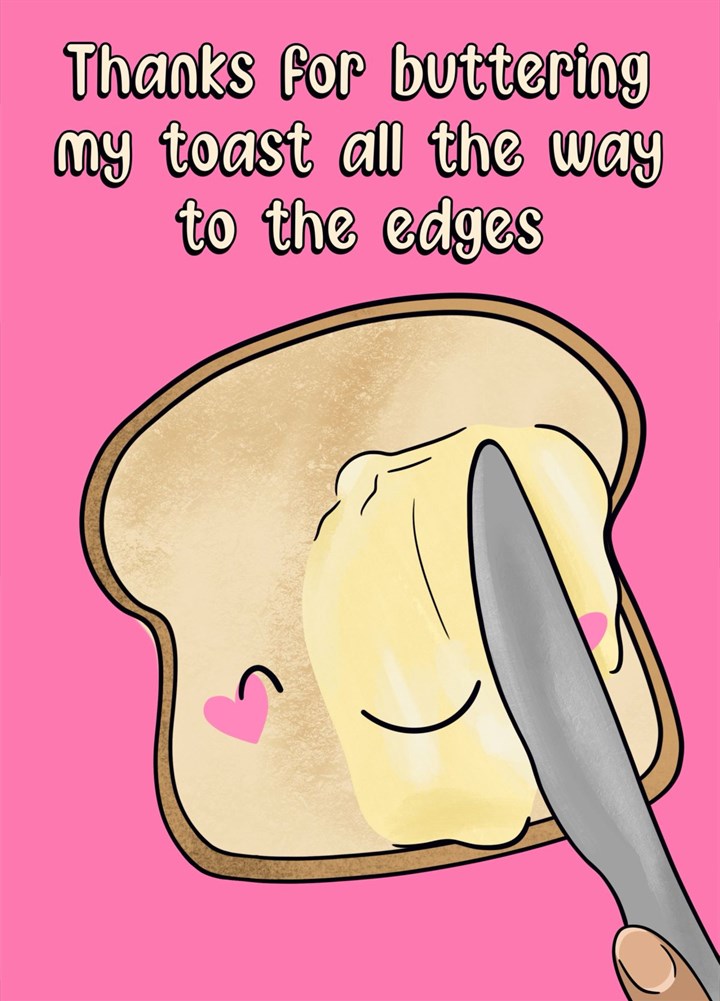 Cute Toasty Valentines Thank You - For Partner Card