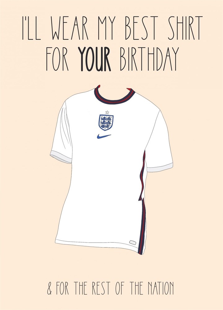 Best Birthday Shirt - England Card