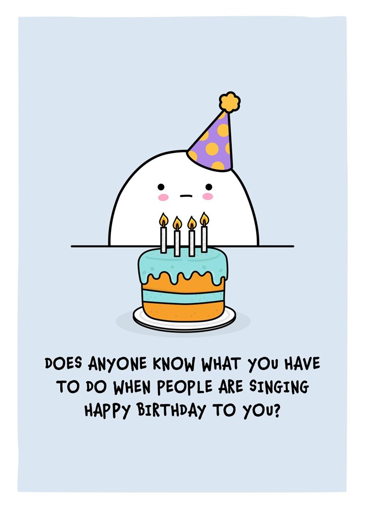 Socially Awkward Happy Birthday Card
