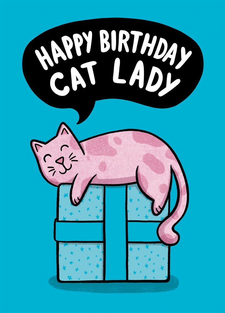 Happy Birthday Cat Lady Card