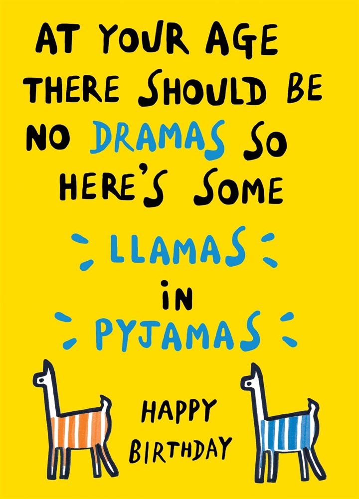 Birthday Llamas Card