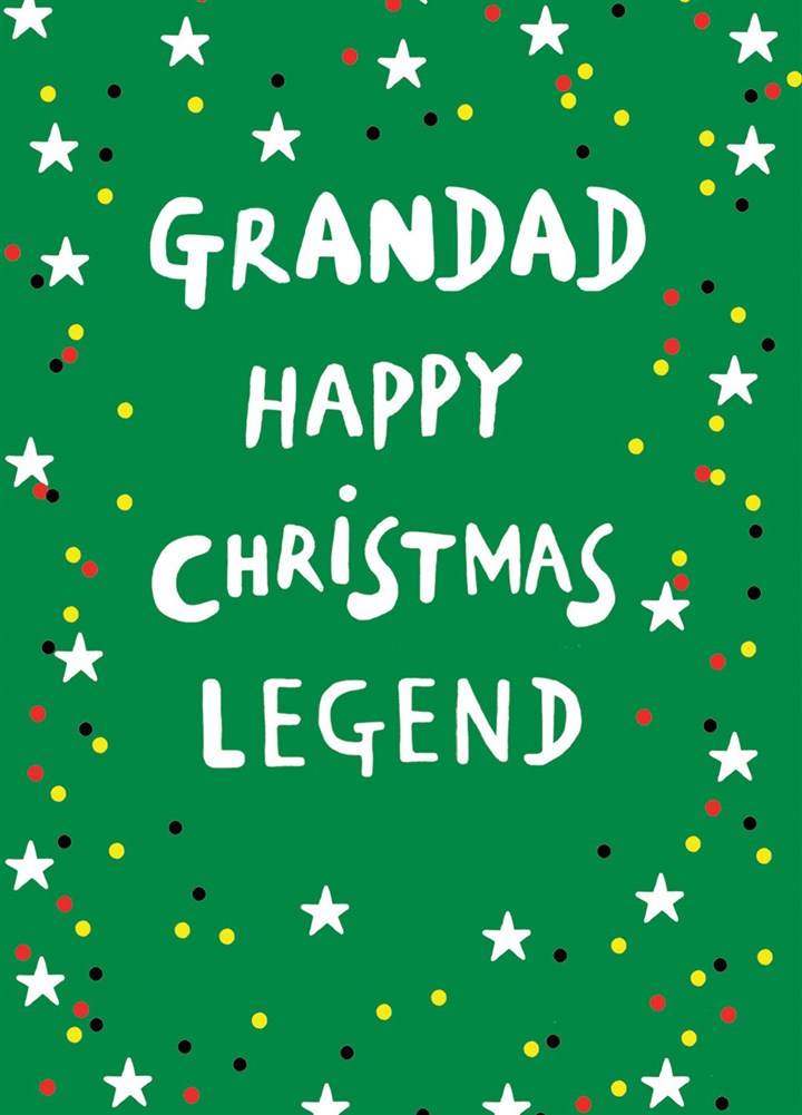 Grandad Happy Christmas Legend Card