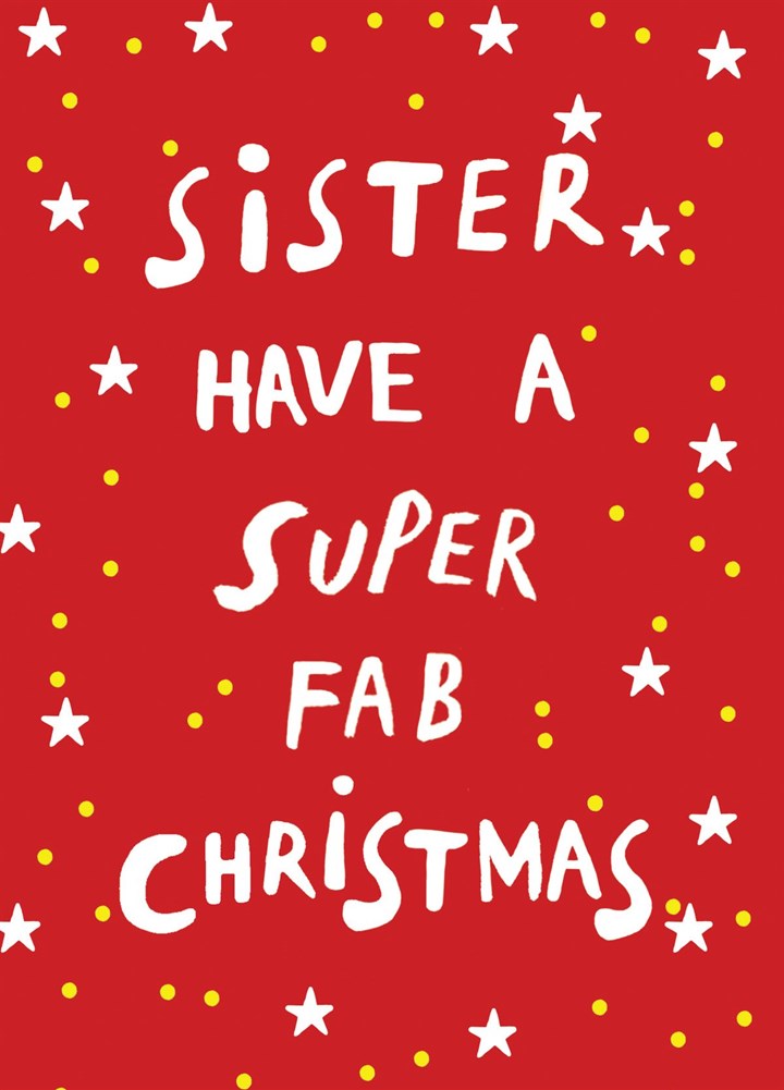 Sister Super Fab Christmas Card