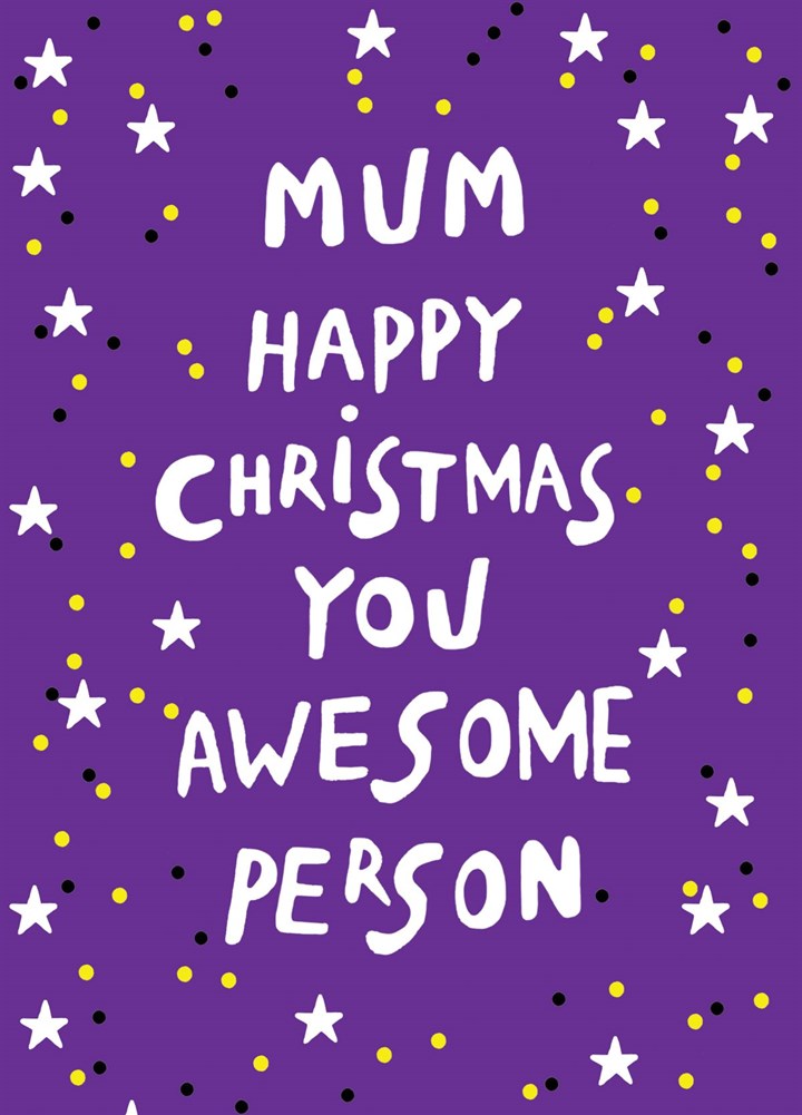 Awesome Mum At Christmas Card