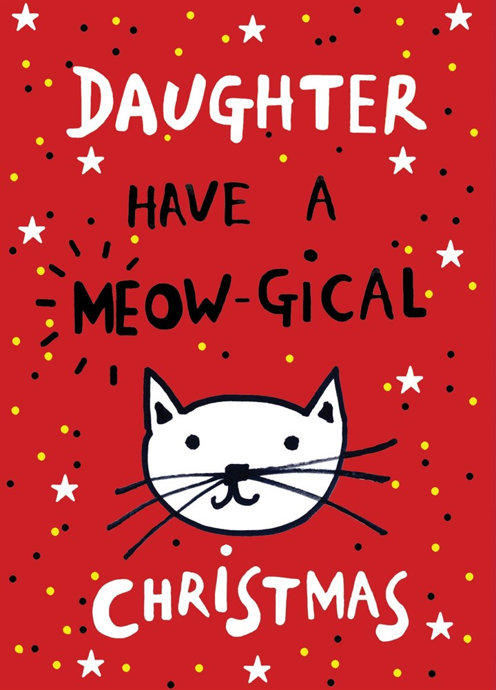 Daughter At Christmas Card
