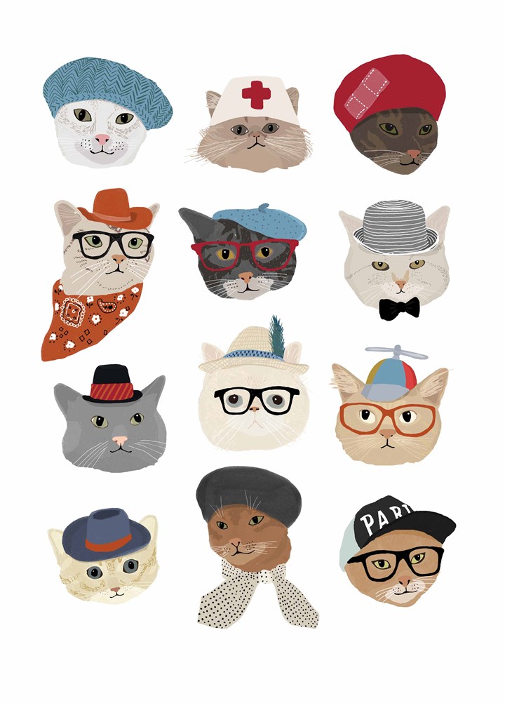 Cats With Hats Card